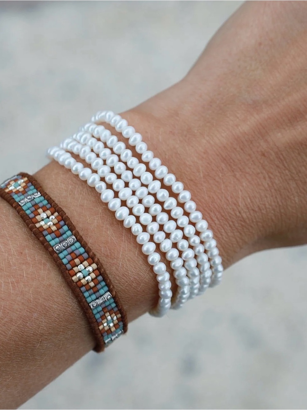 CHAN LUU Freshwater Pearl Wrap Bracelet - Picture 3 of 3